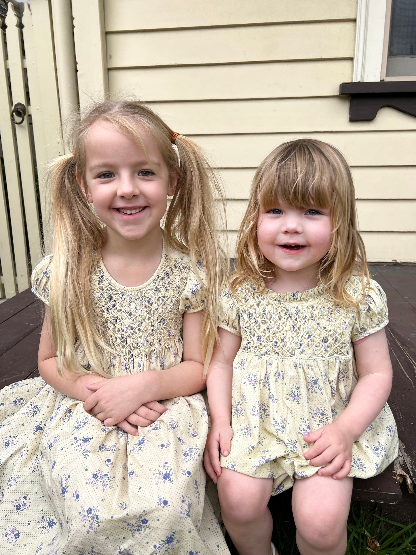 Purple Flower Smocked Dress