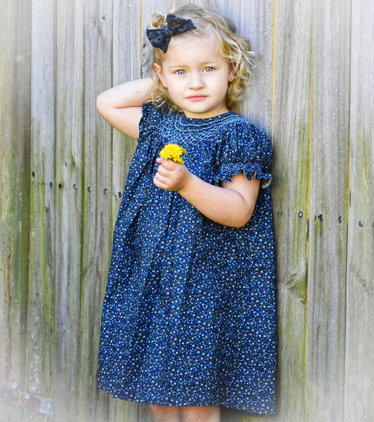 Blue Navy Blossom Dress