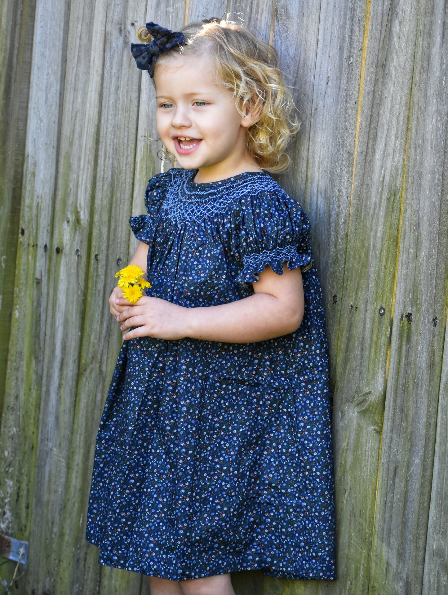 Blue Navy Blossom Dress