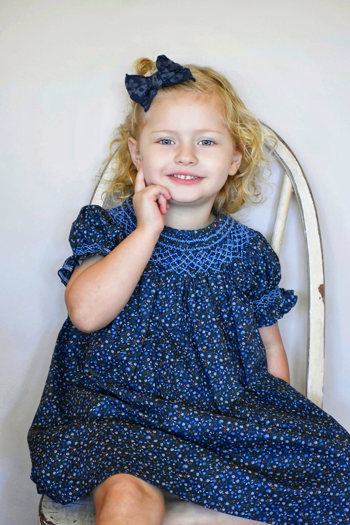 Blue Navy Blossom Dress
