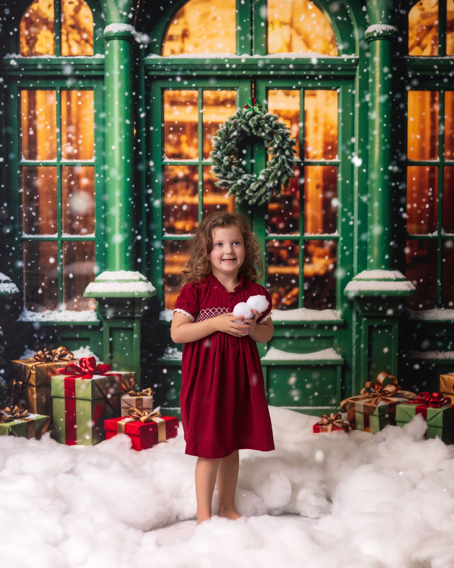 Crimson Charm Smocked Dress