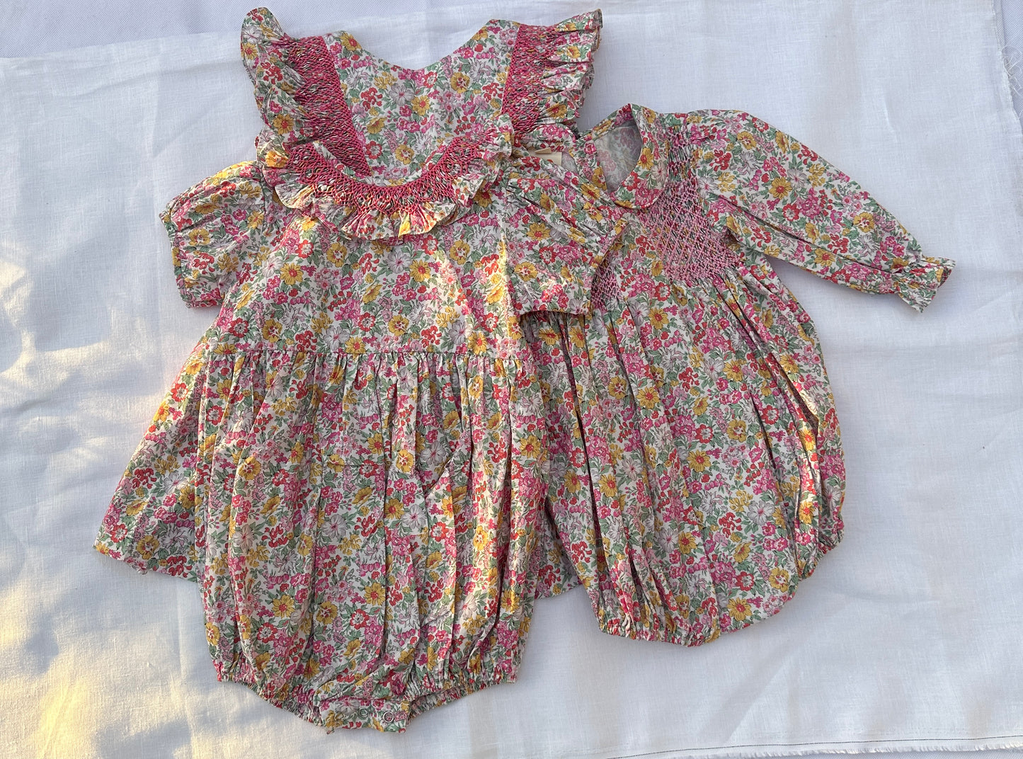 Petite Floral Smocked Romper