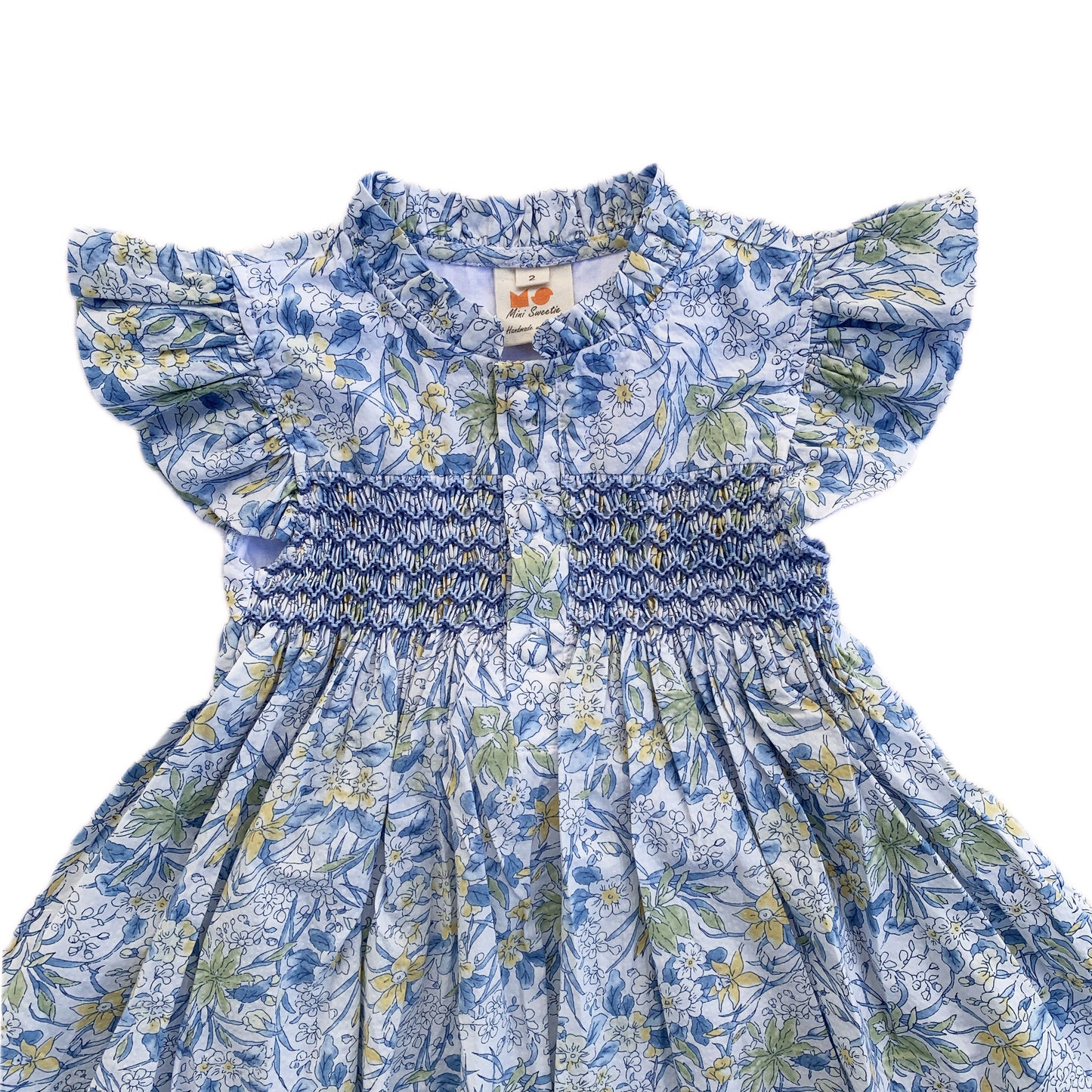 Azure Bloom Smocked Dress