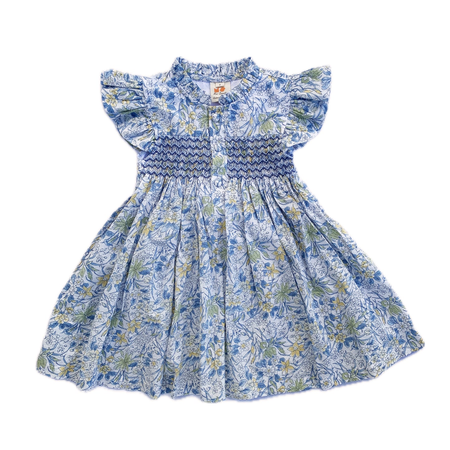 Azure Bloom Smocked Dress