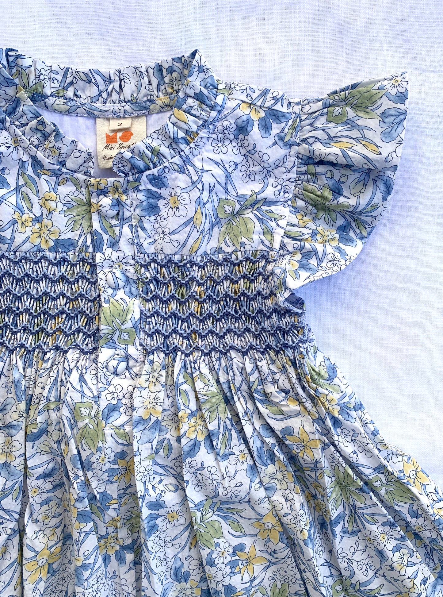 Azure Bloom Smocked Dress
