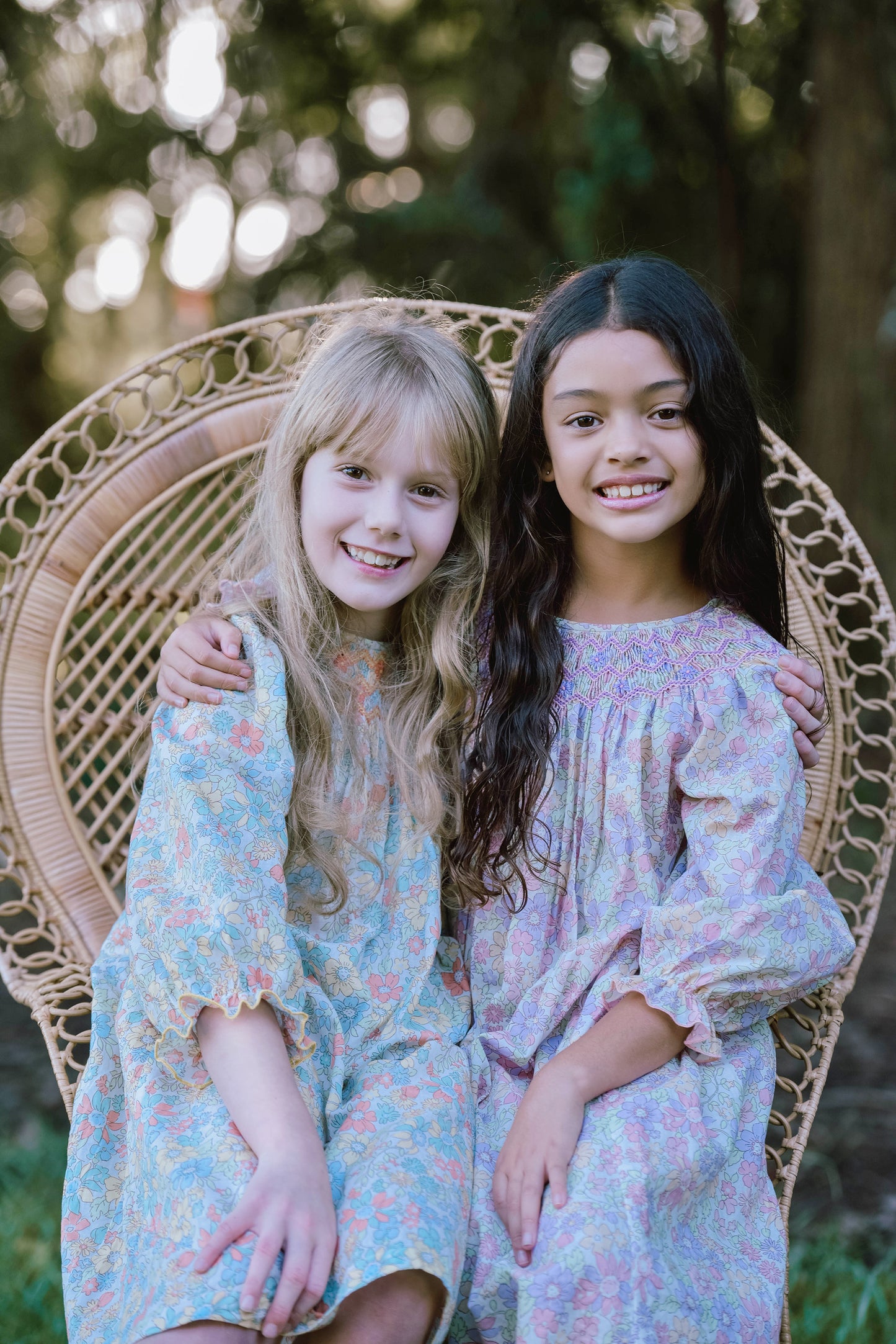 Lavender Bloom Smocked Dress (Long Sleeves)