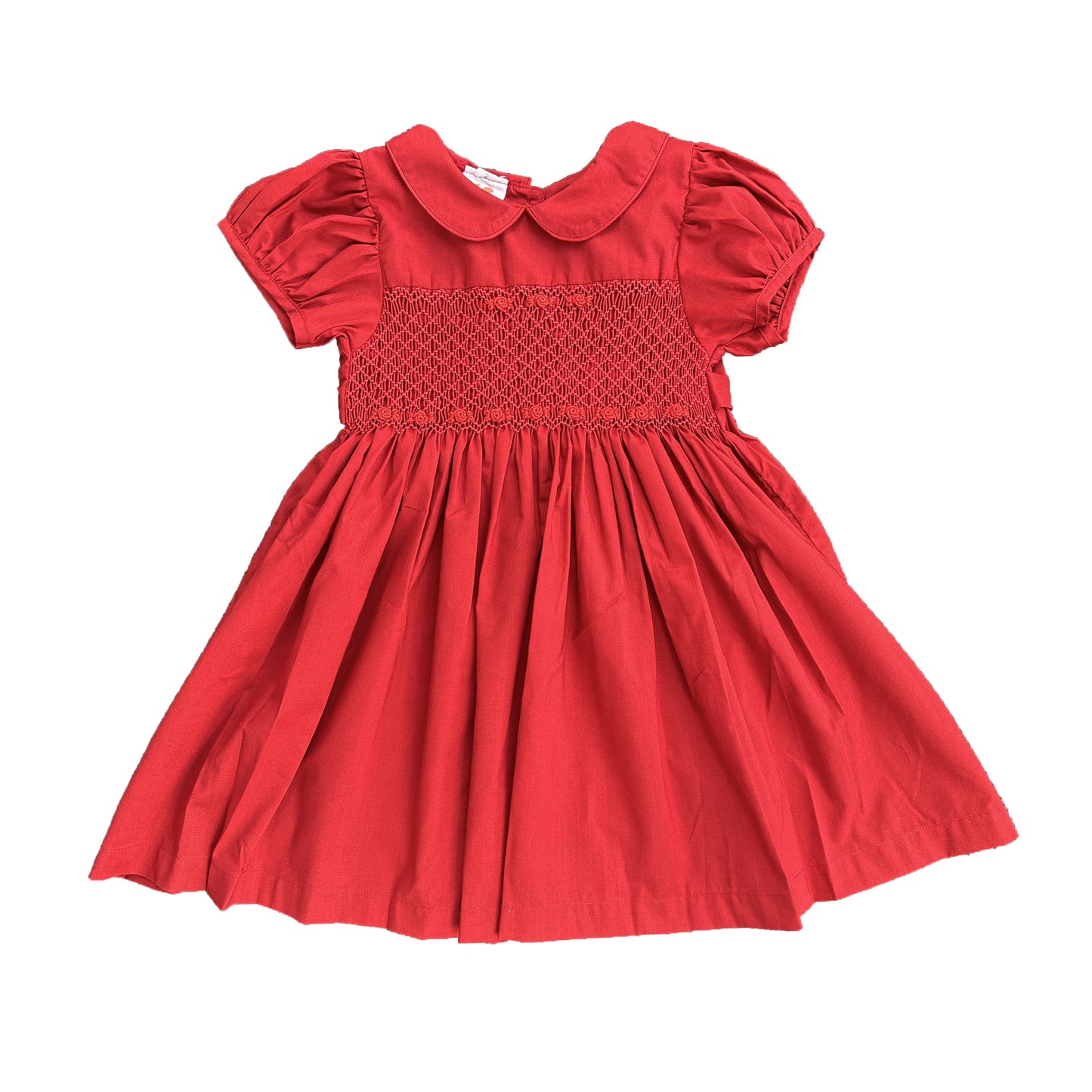 Cherry Red Smocked Dress
