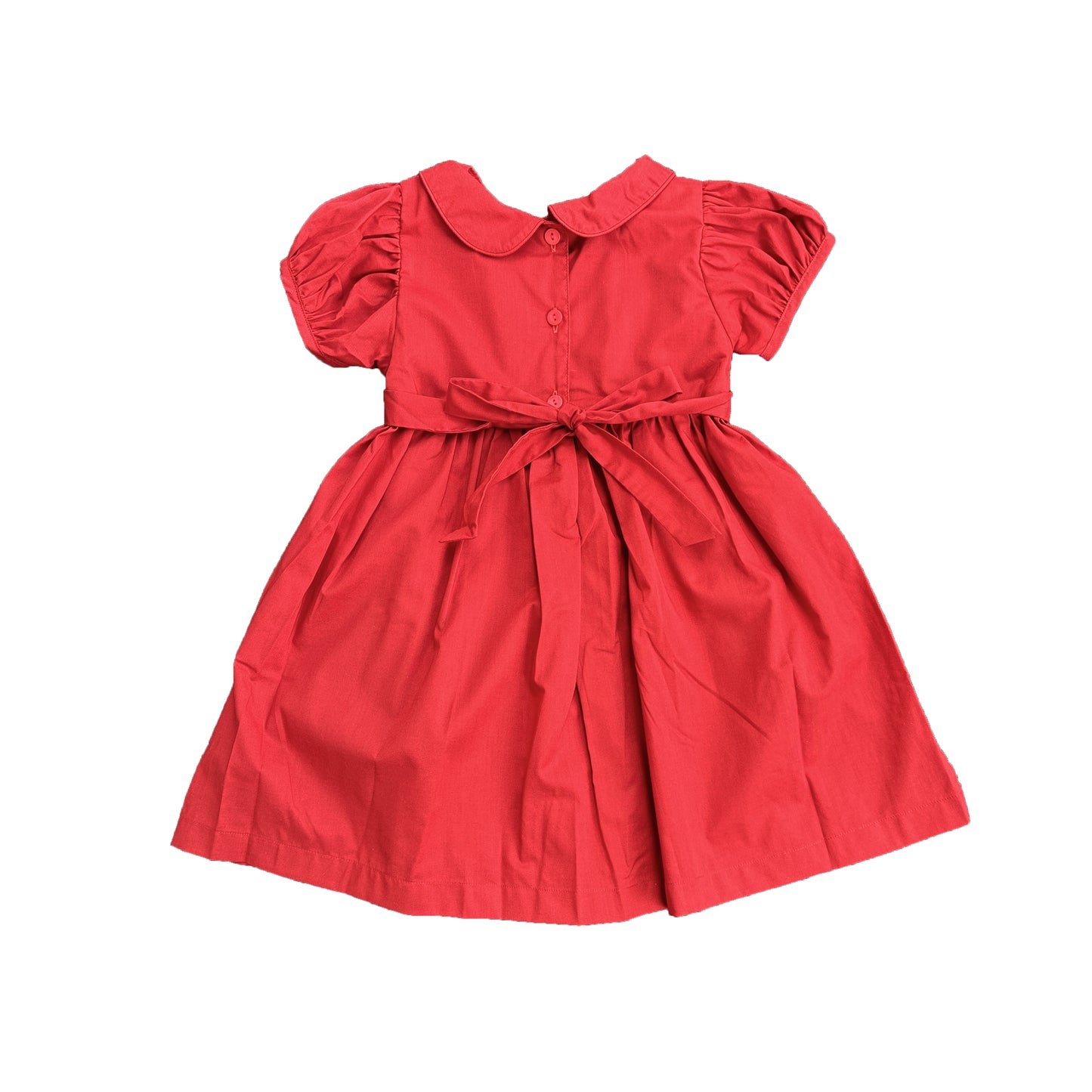 Cherry Red Smocked Dress