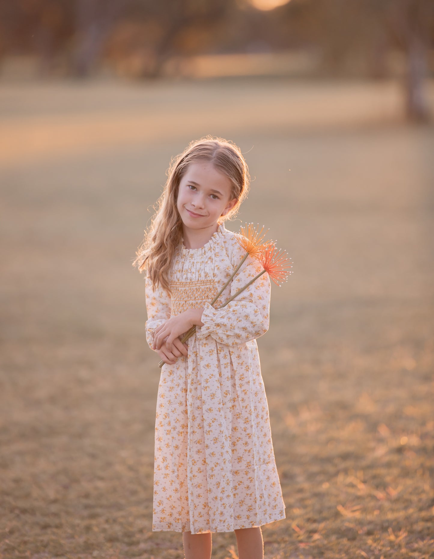Autumn Breeze Smocked Dress