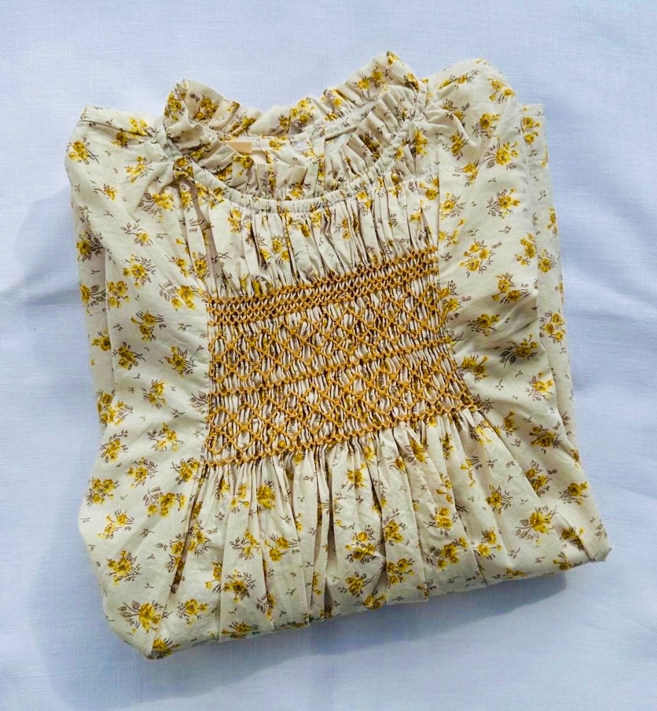 Autumn Breeze Smocked Dress