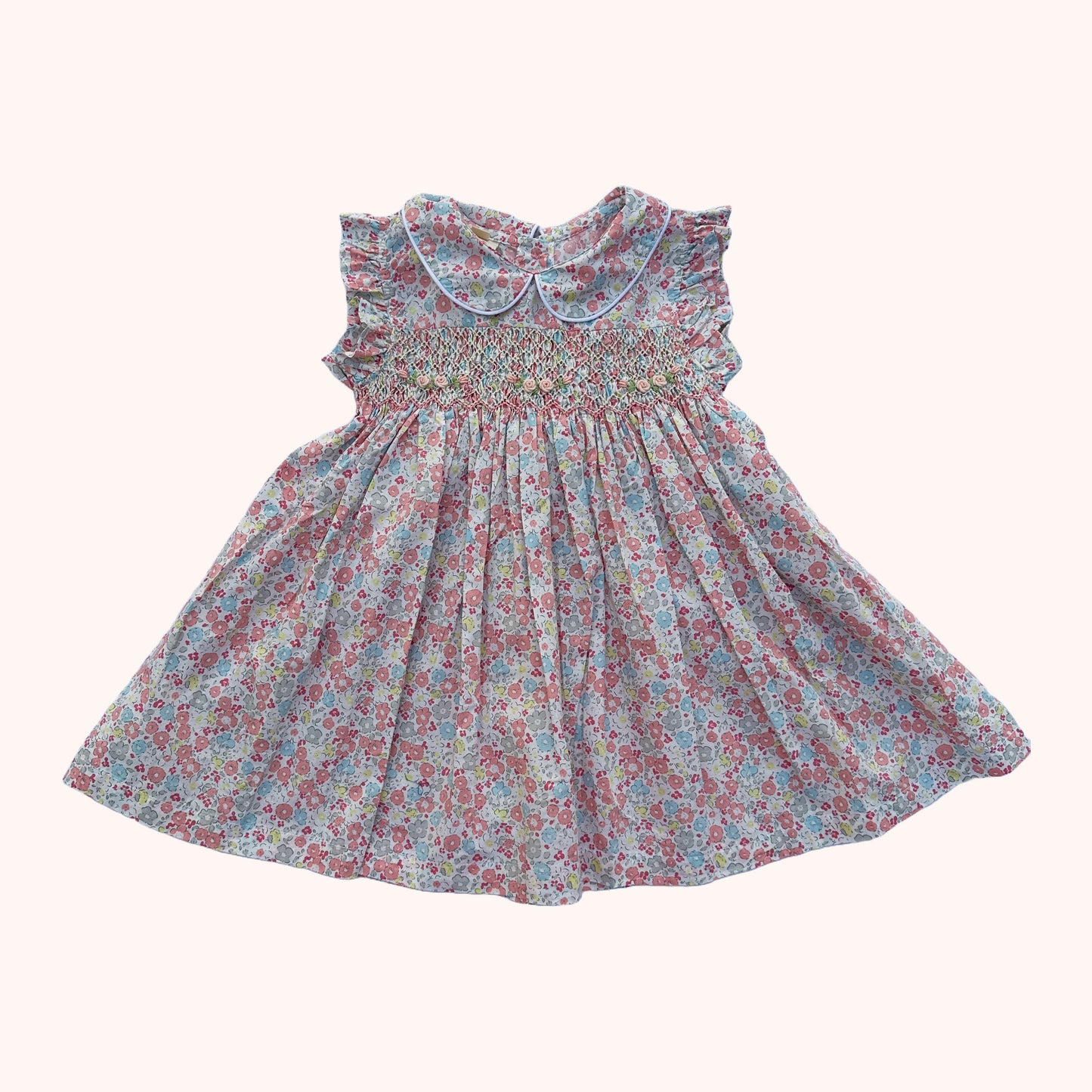 Pastel Petals Smocked Dress