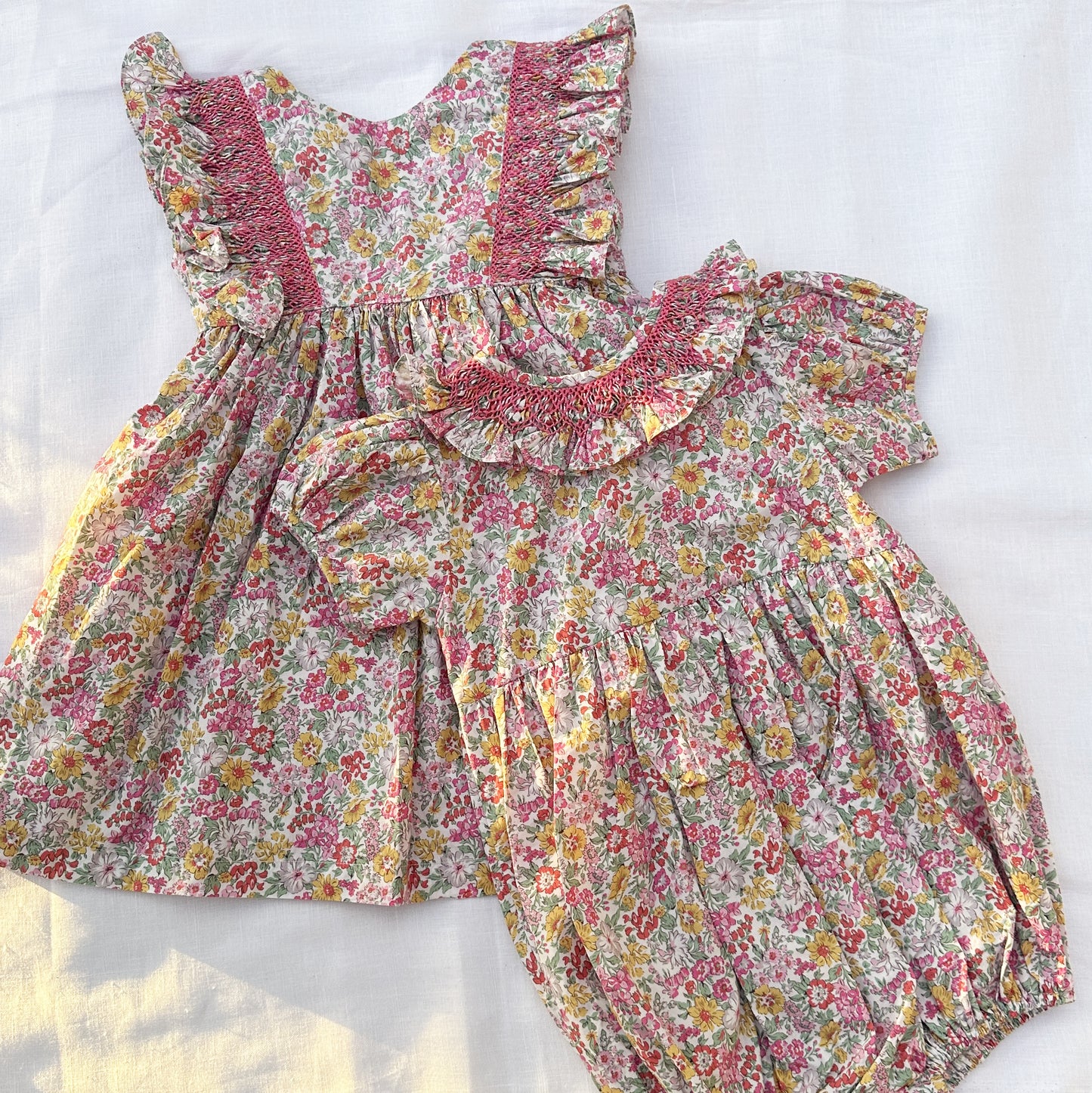 Petite Floral Smocked Romper