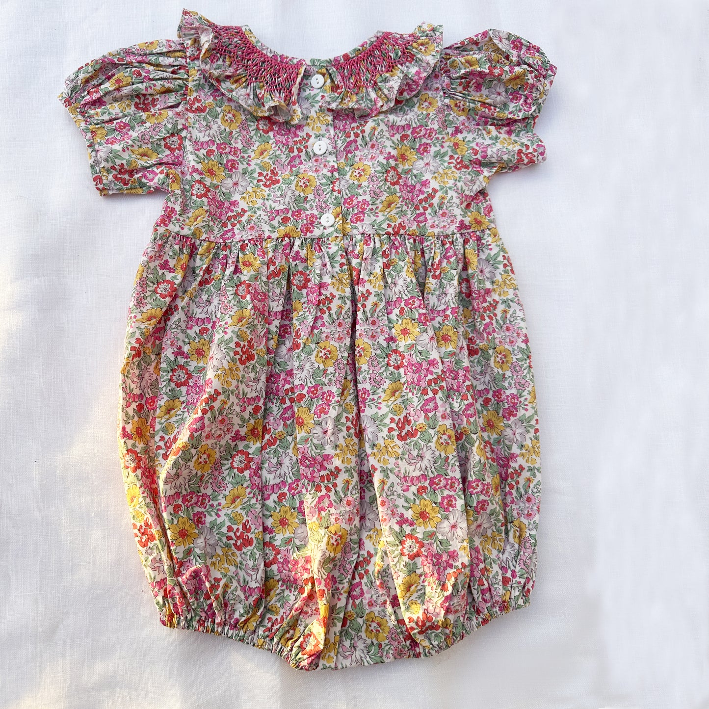 Petite Floral Smocked Romper