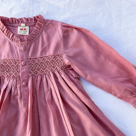 Pink Rosewood Smocked Dress