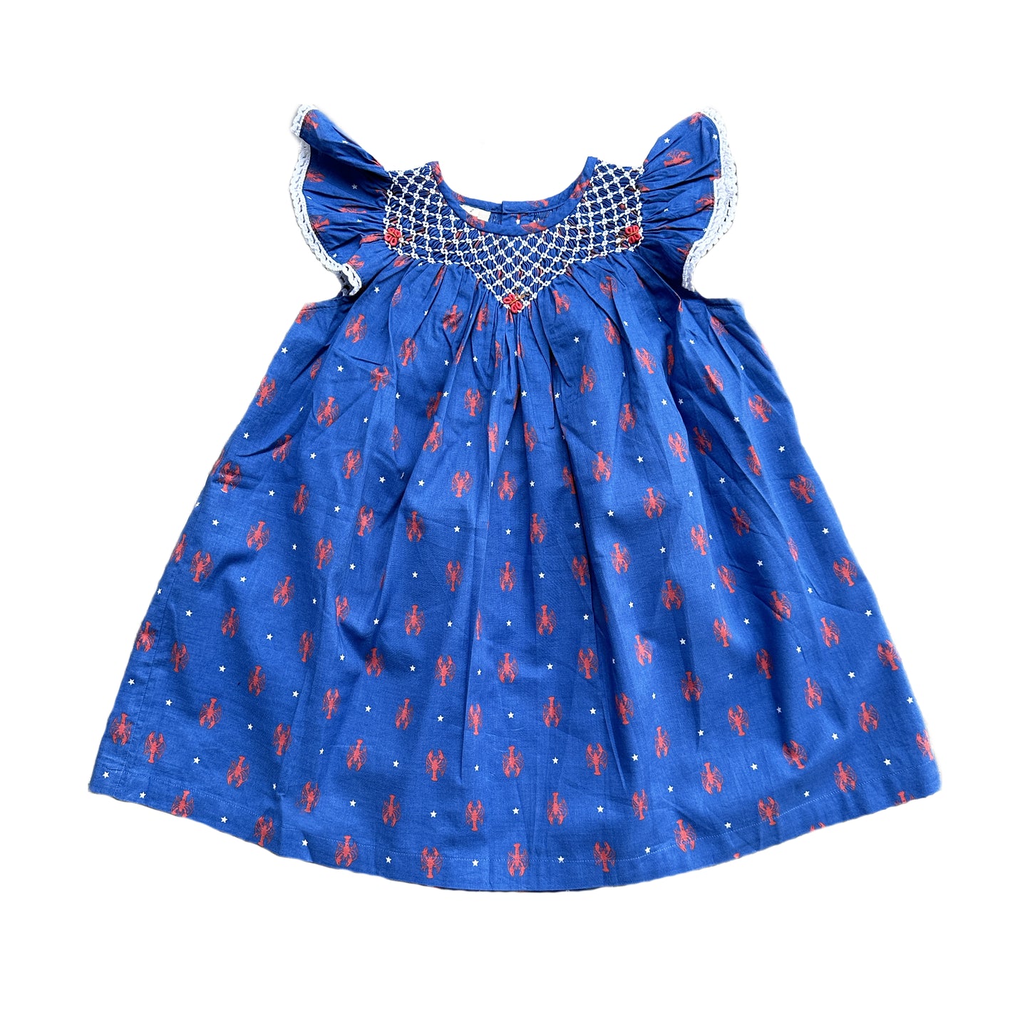 Prawn Smocked Dress