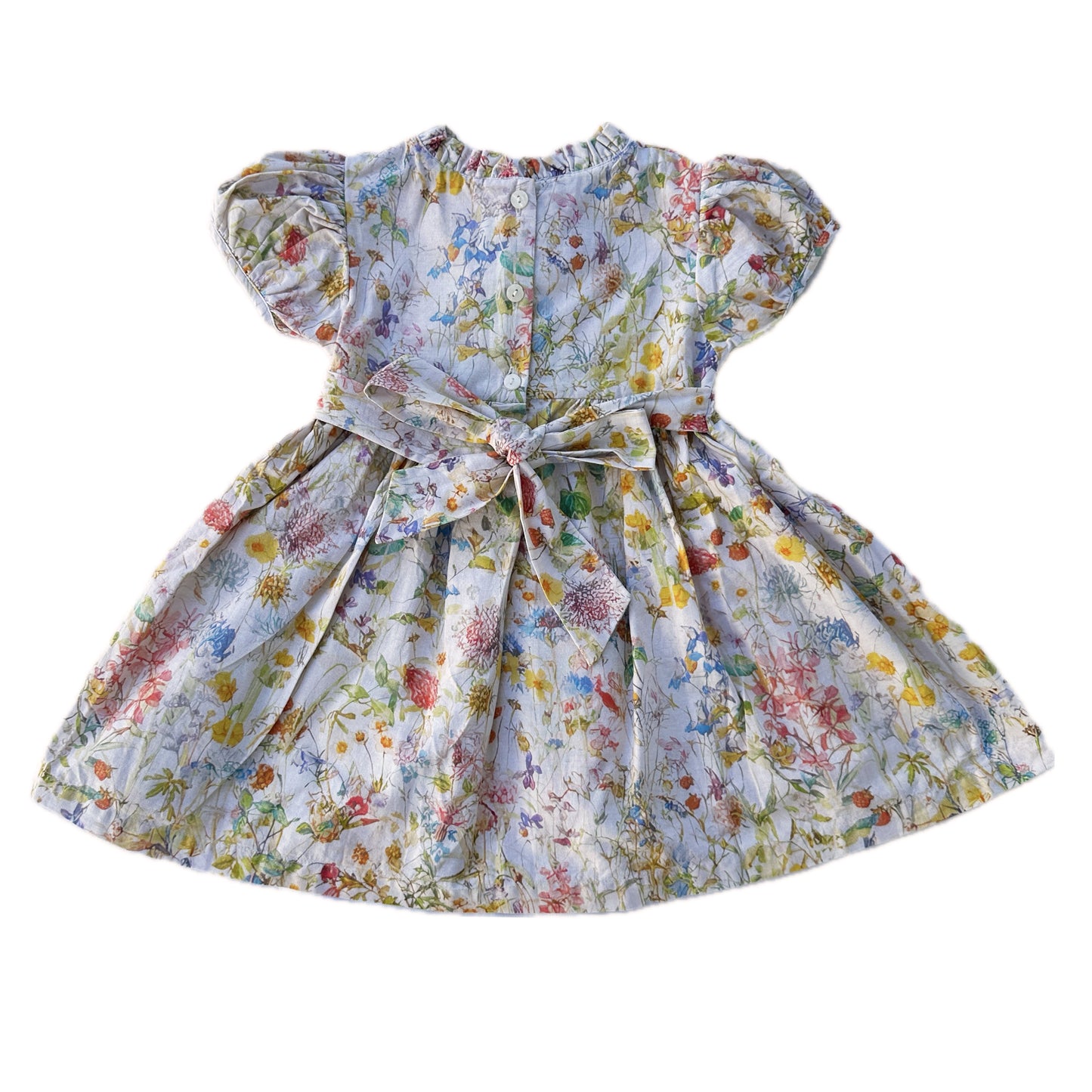 Rainbow Flora Smock Dress