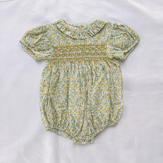 Sunny Bloom Smocked Romper