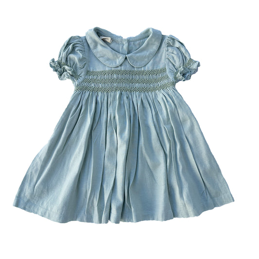 Willow Smocked Dress in Powder Blue