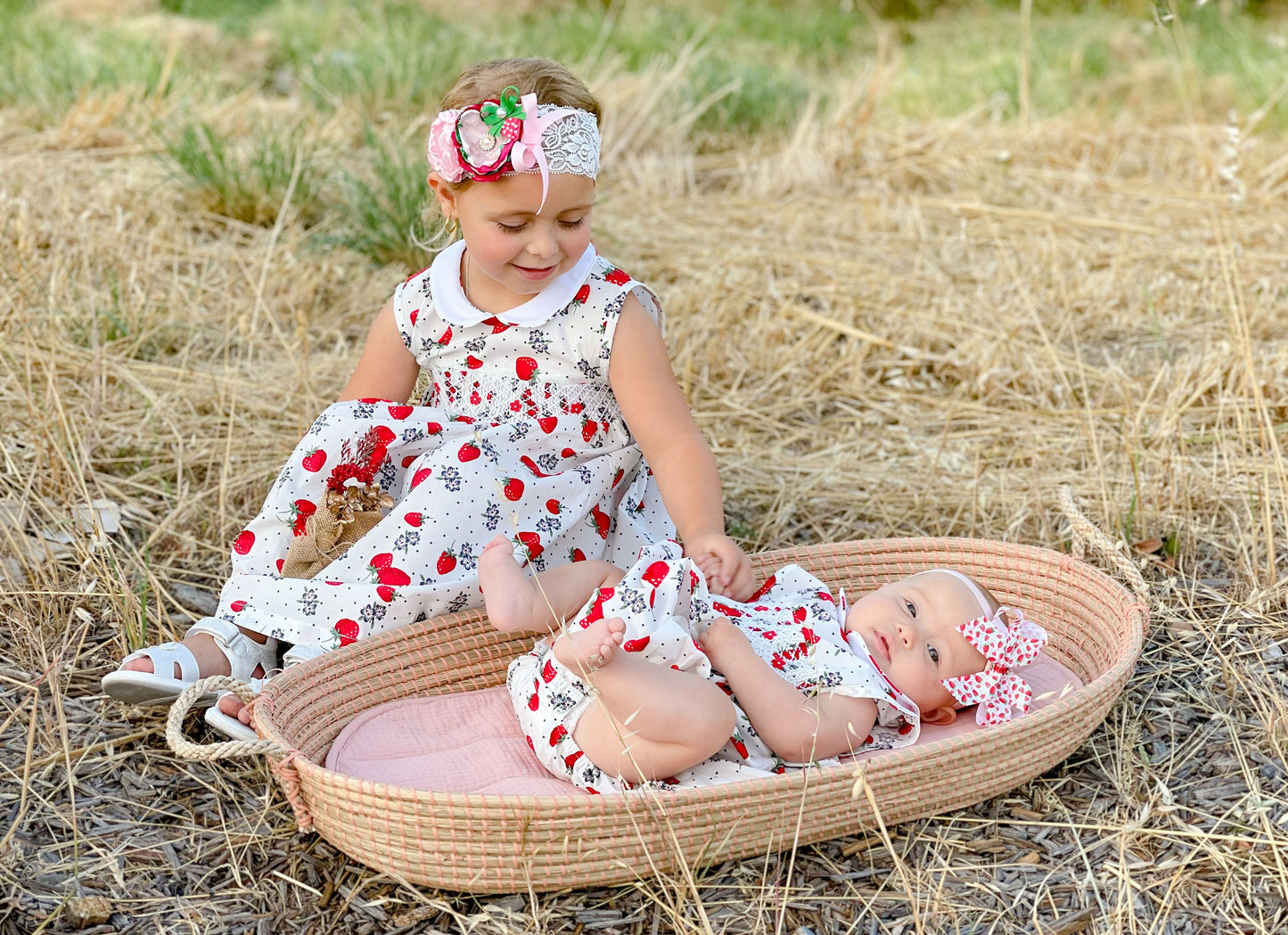 Strawberry Smocked Romper