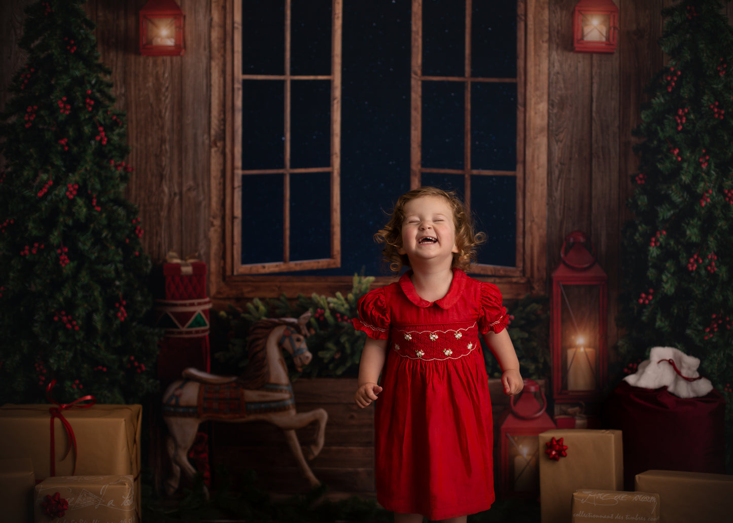 Lava Red Smocked Dress