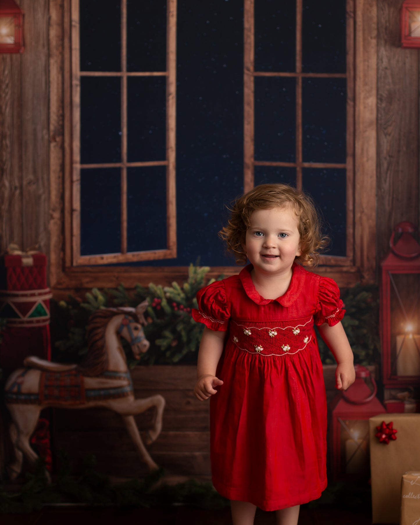 Lava Red Smocked Dress