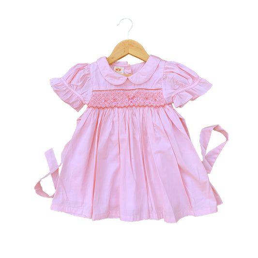 Light Pink Sweet Smocked Dress.