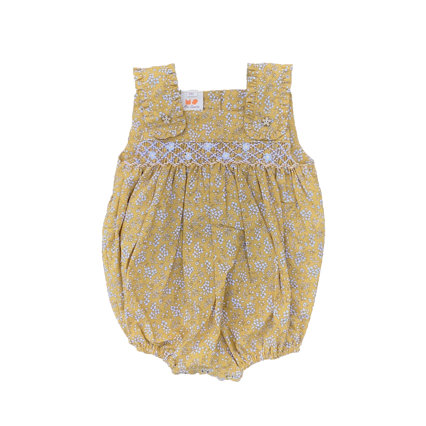 Autumn Smocked Romper - Sleeveless.
