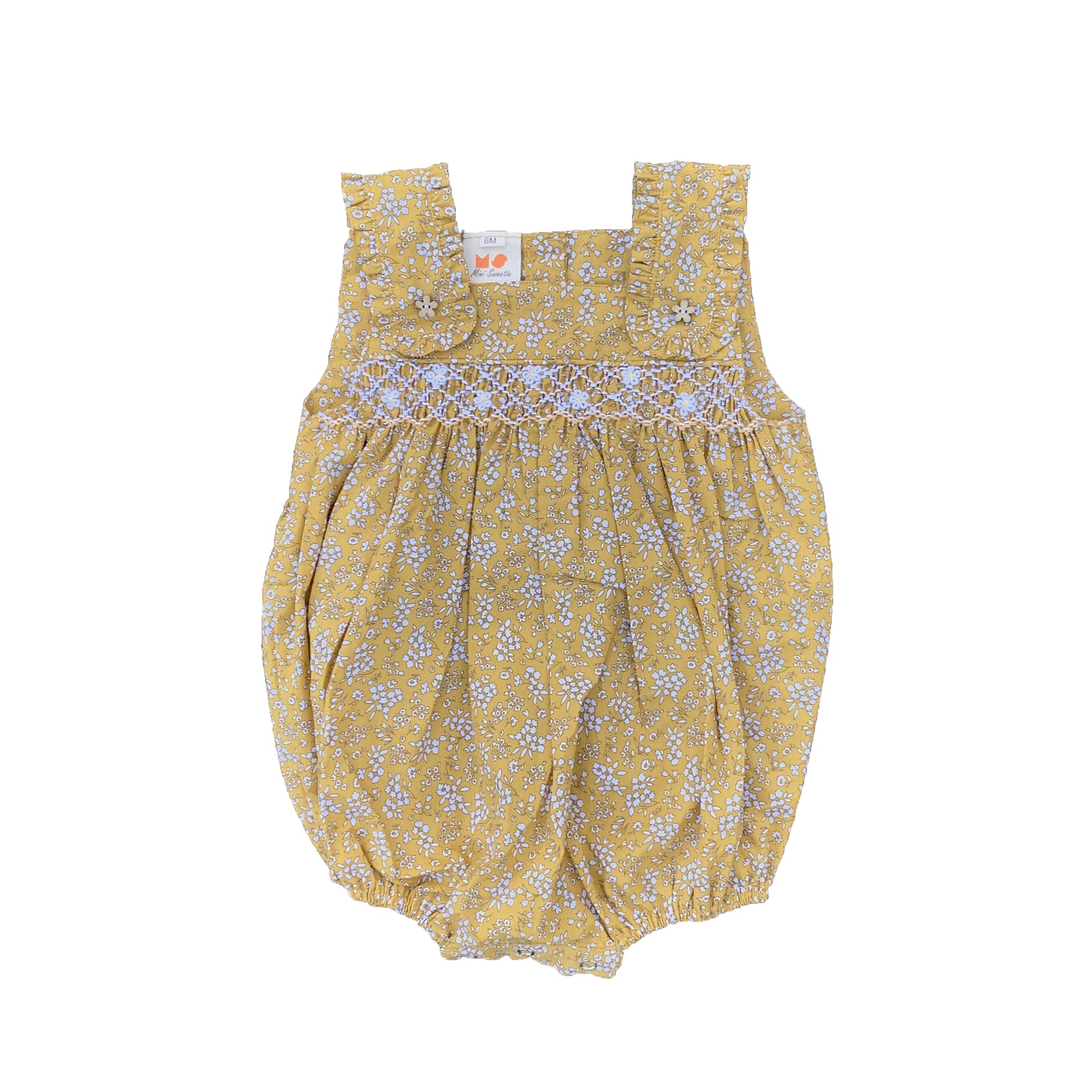 Autumn Smocked Romper - Sleeveless.