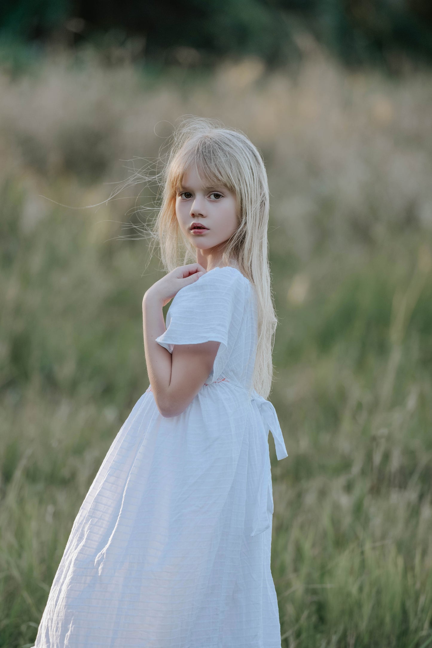 White Beauty Smocked Dress