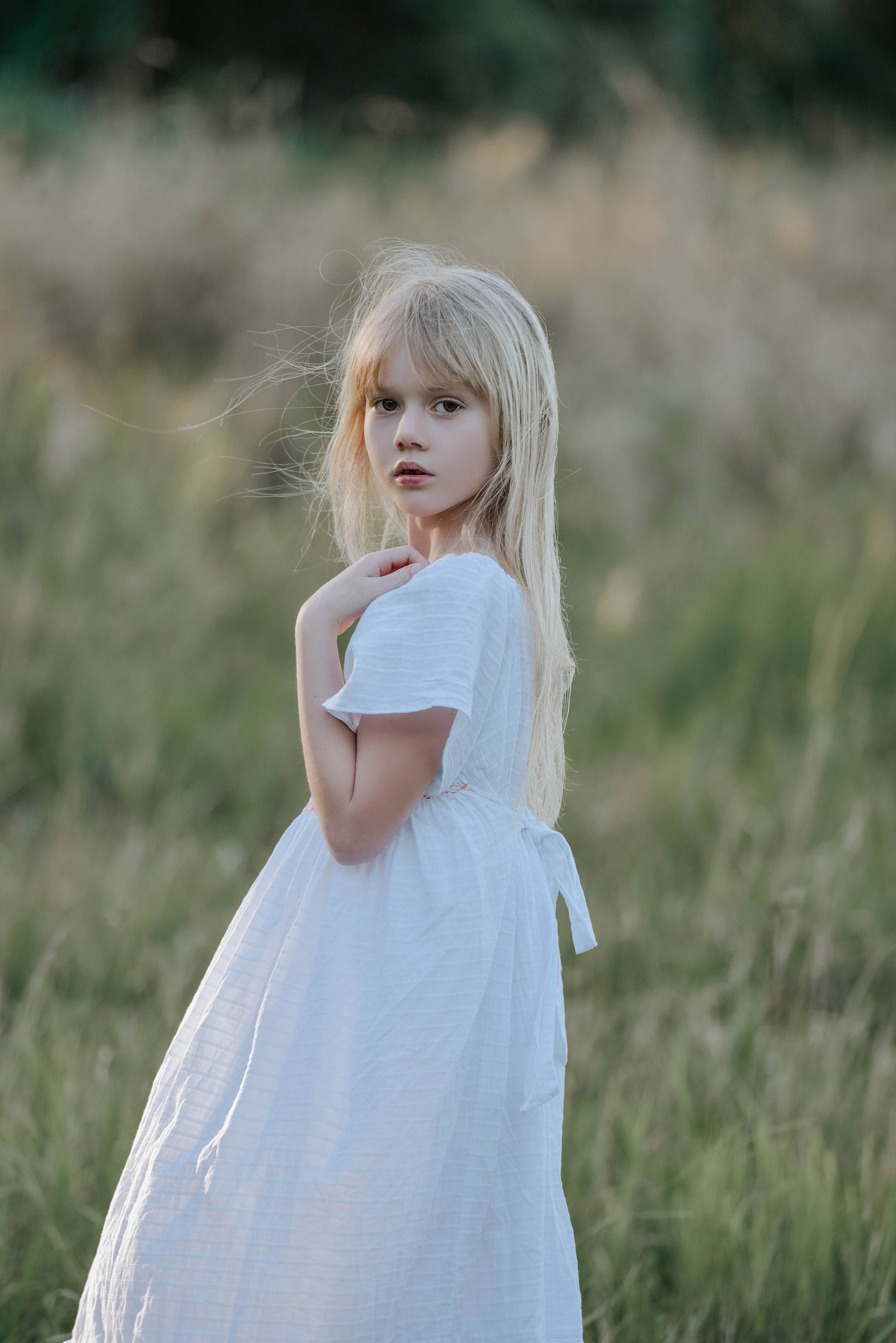 White Beauty Smocked Dress