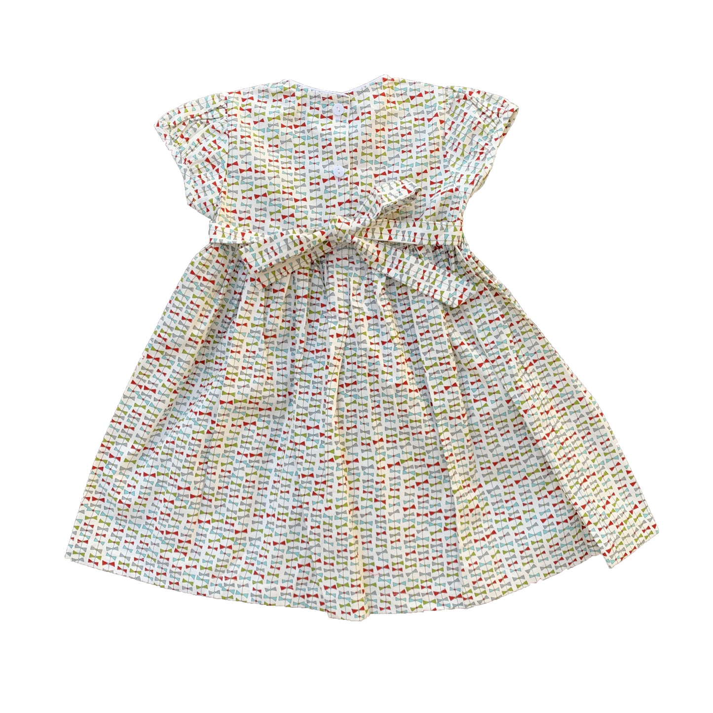 Colorful Bows Smocked Dress