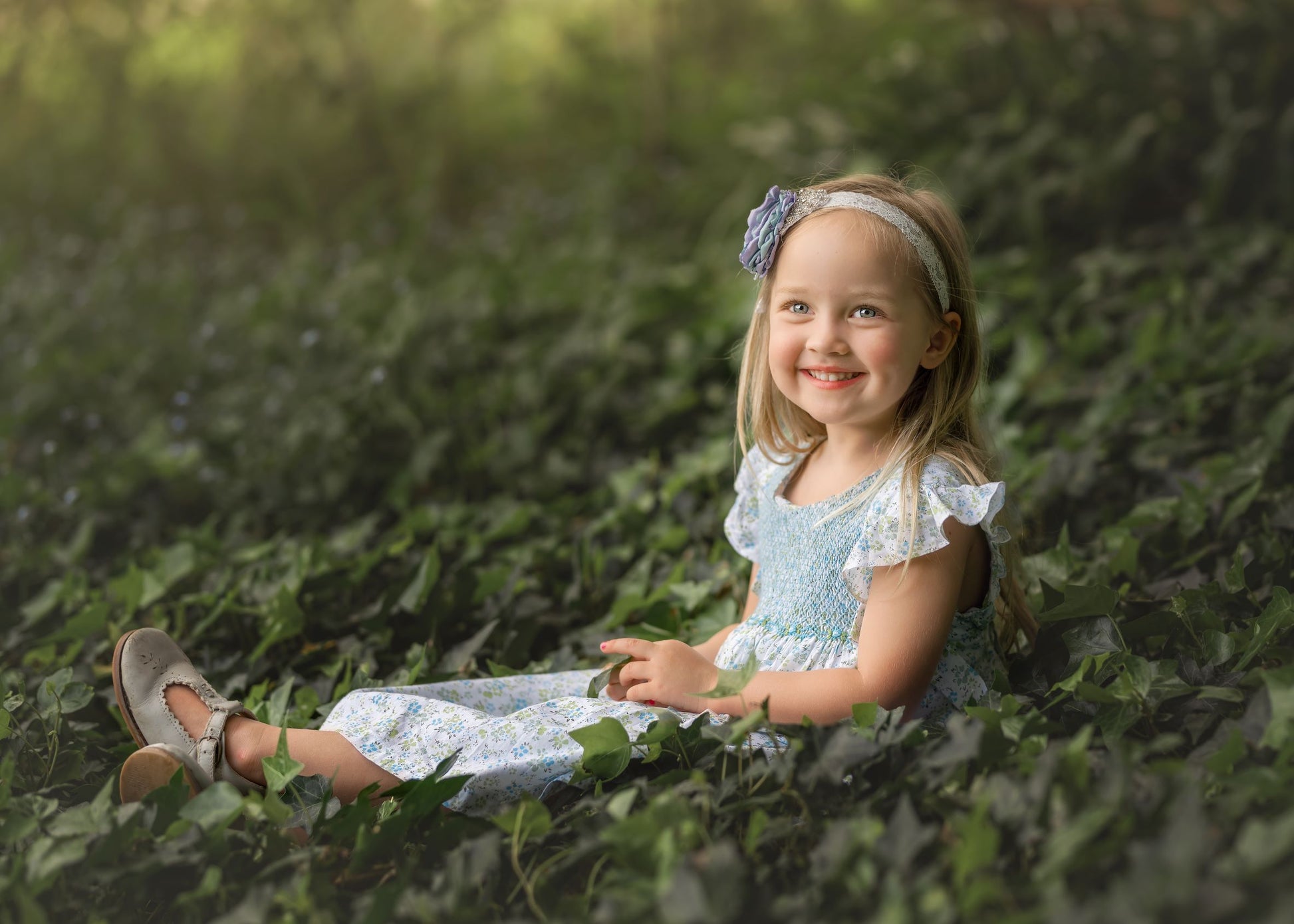 Green Floral Dress.