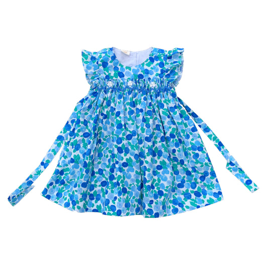 Gradient Blue Smocked Dress