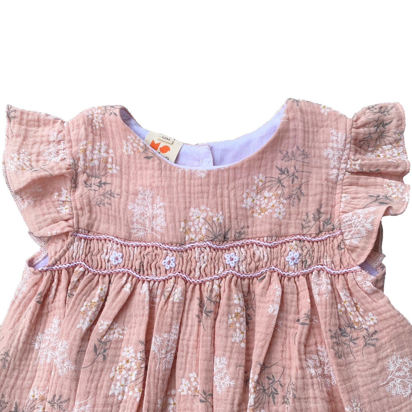 Ash Pink Smocked Romper