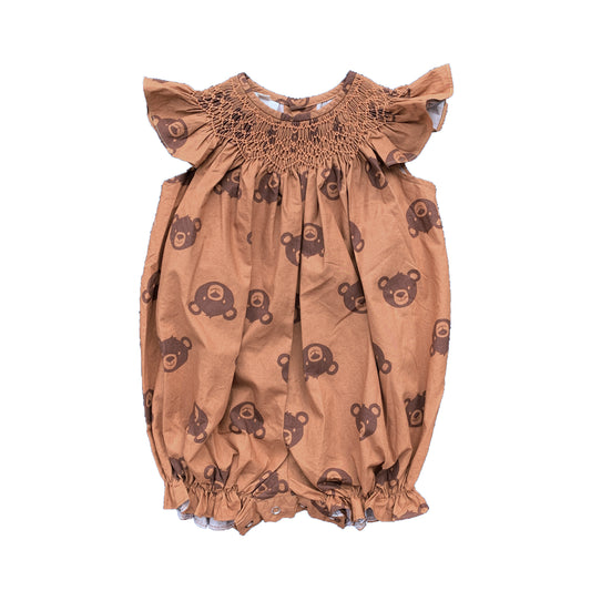 Teddy Bear Smocked Romper