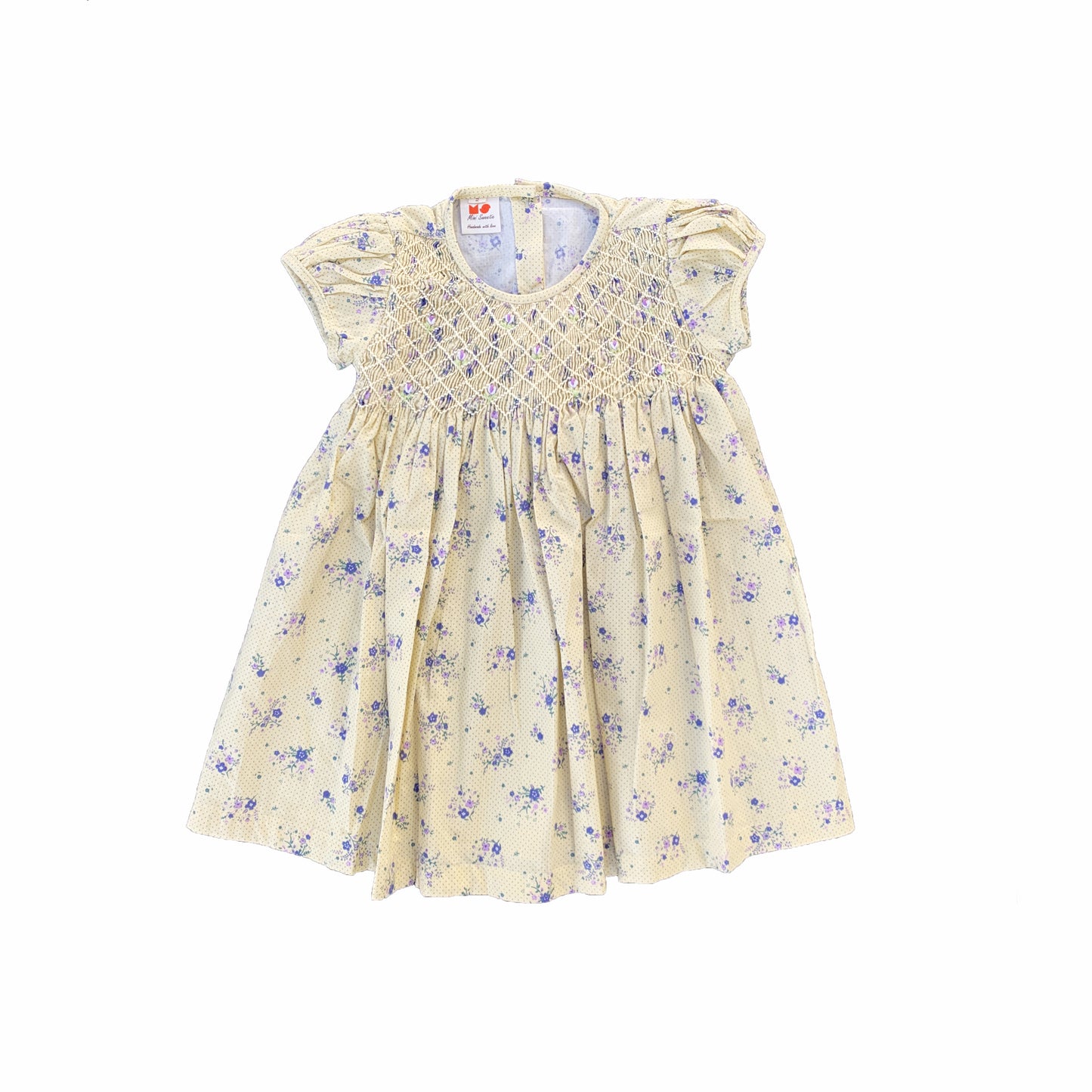 Purple Flower Smocked Dress