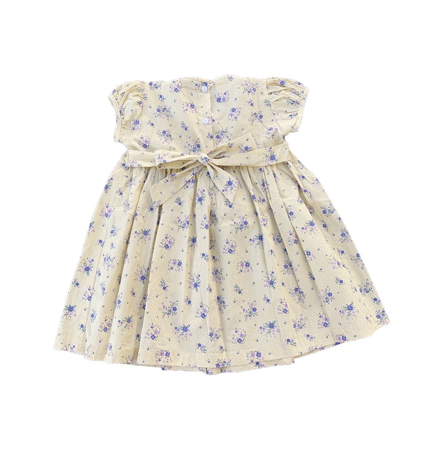 Purple Flower Smocked Dress