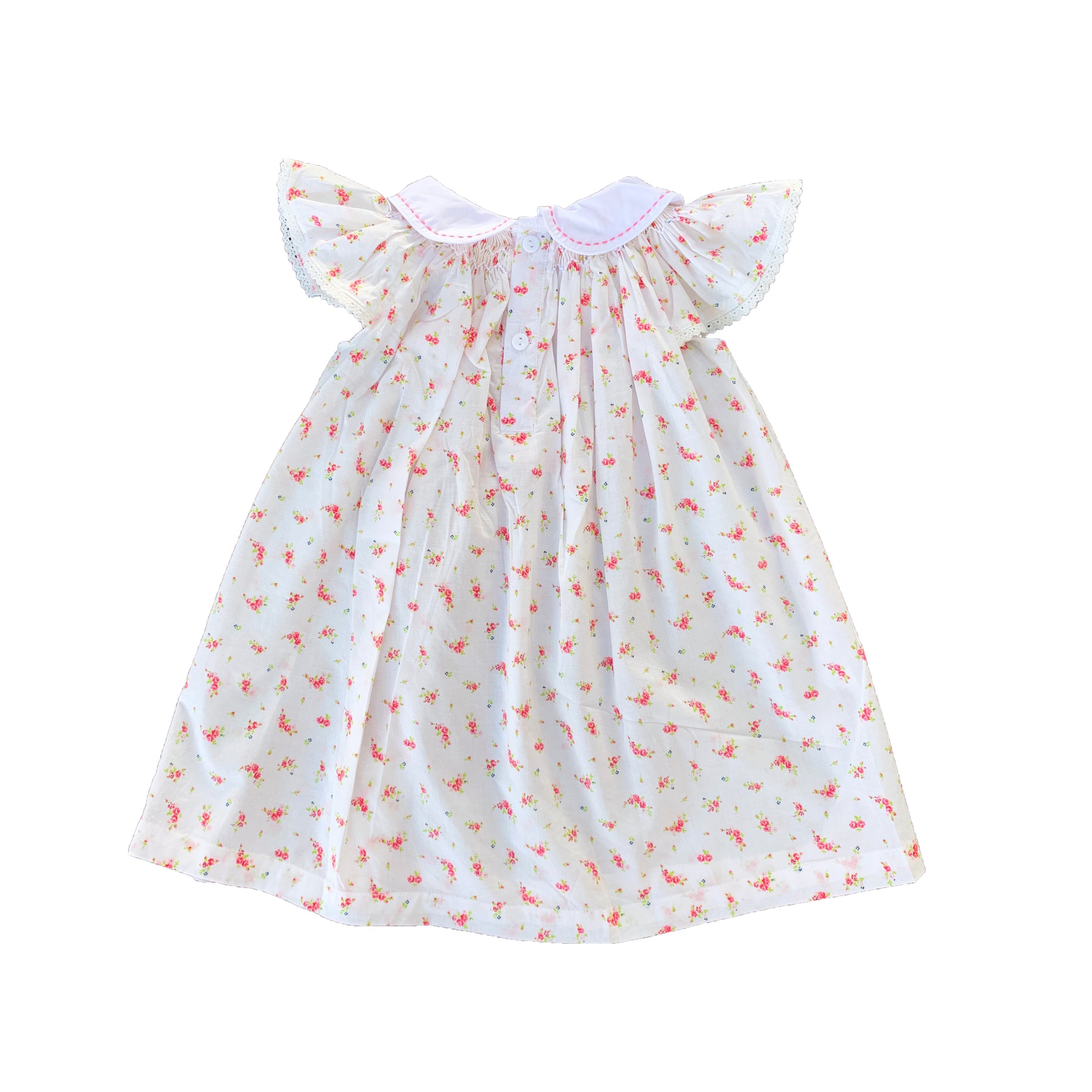 Bishop Smocked Dress with Fluttery Sleeves.