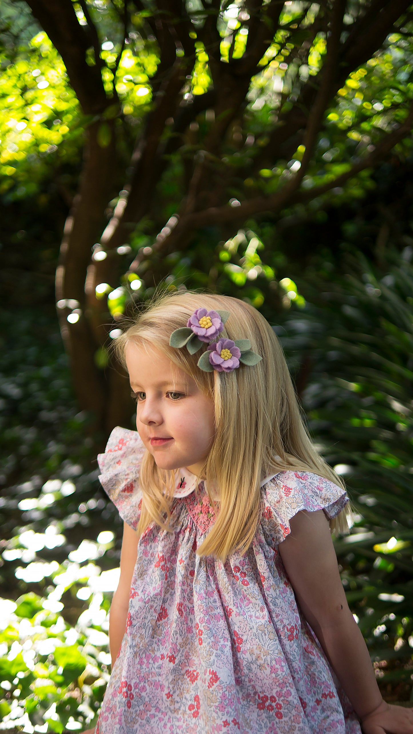 Bishop Butterfly Floral Smocked Dress