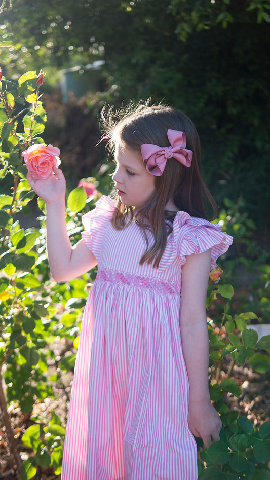 Candy Stripe Smocked Dress