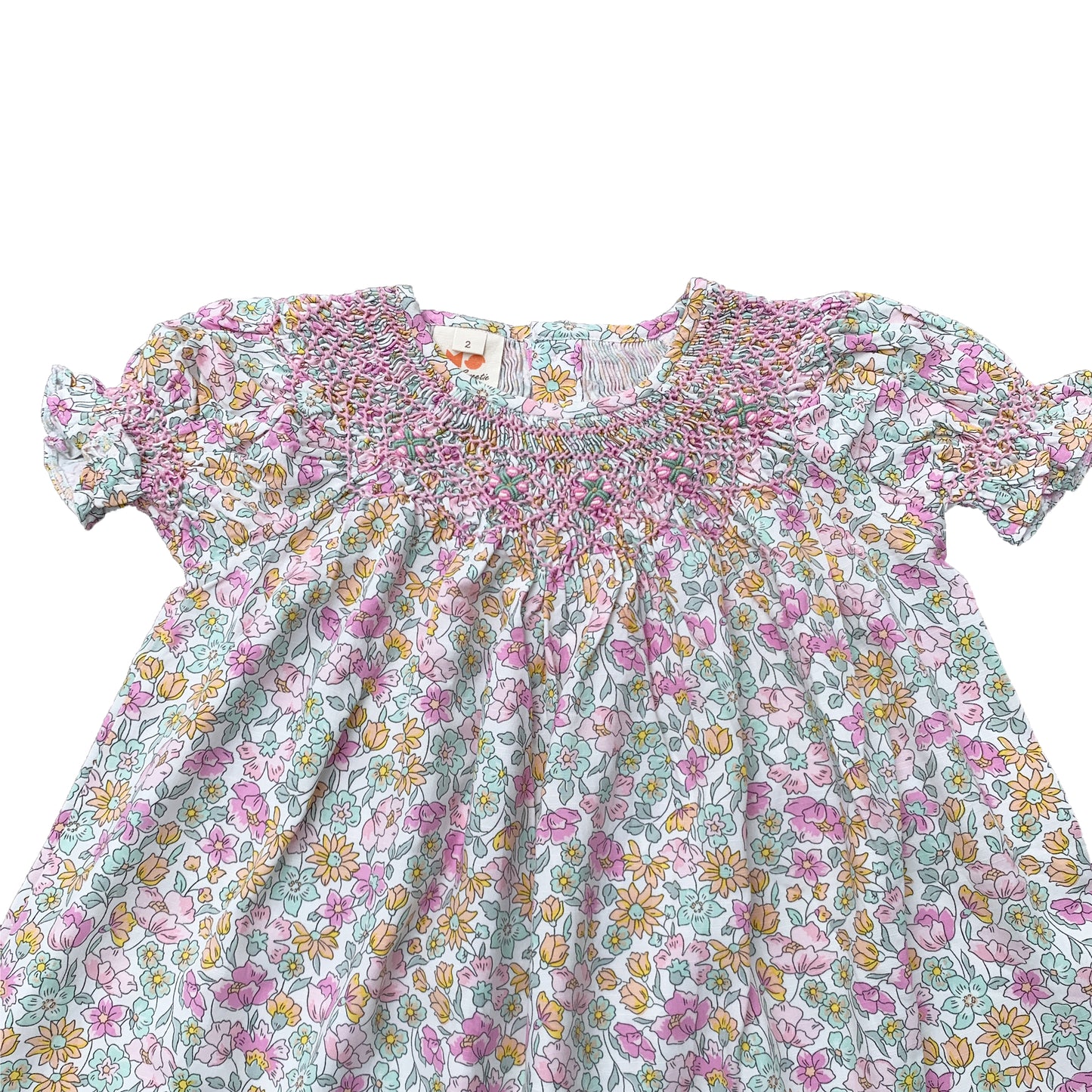 Pastel Floral Smocked Dress
