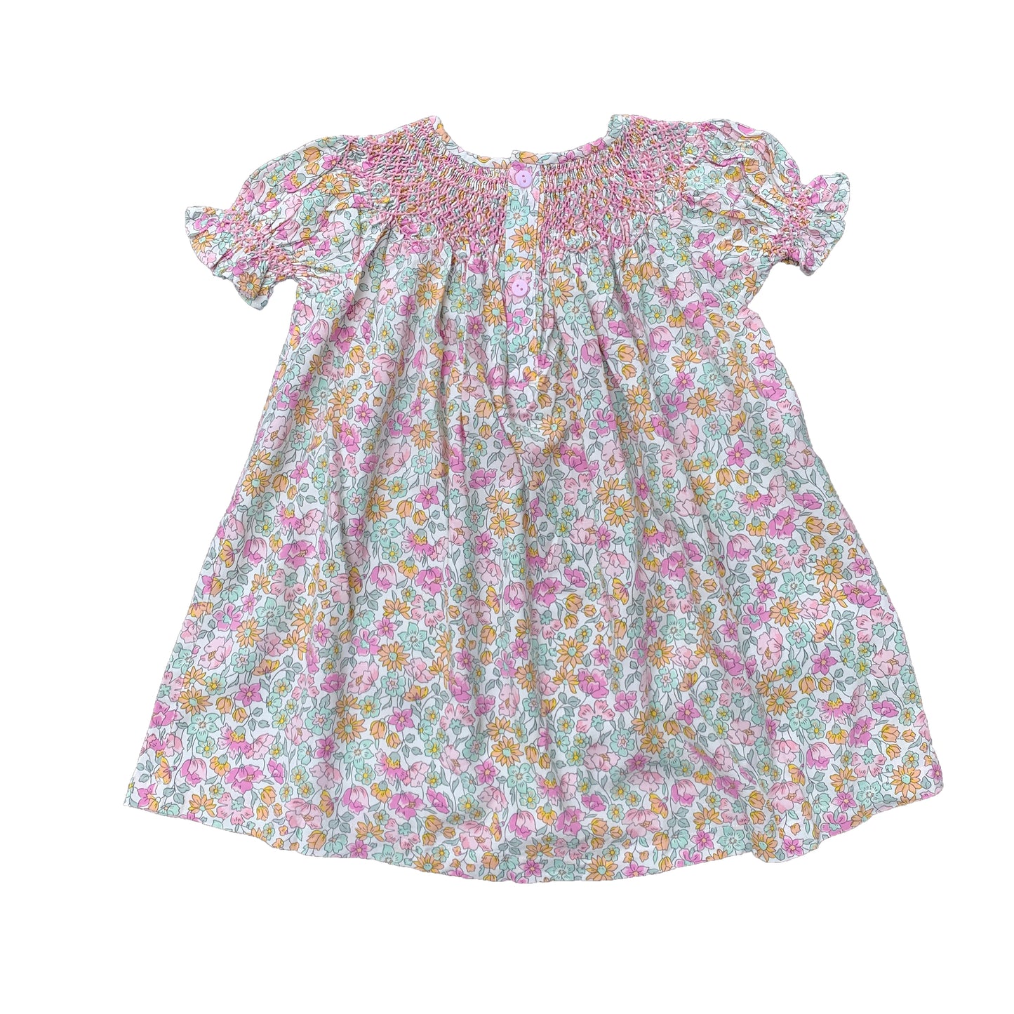 Pastel Floral Smocked Dress