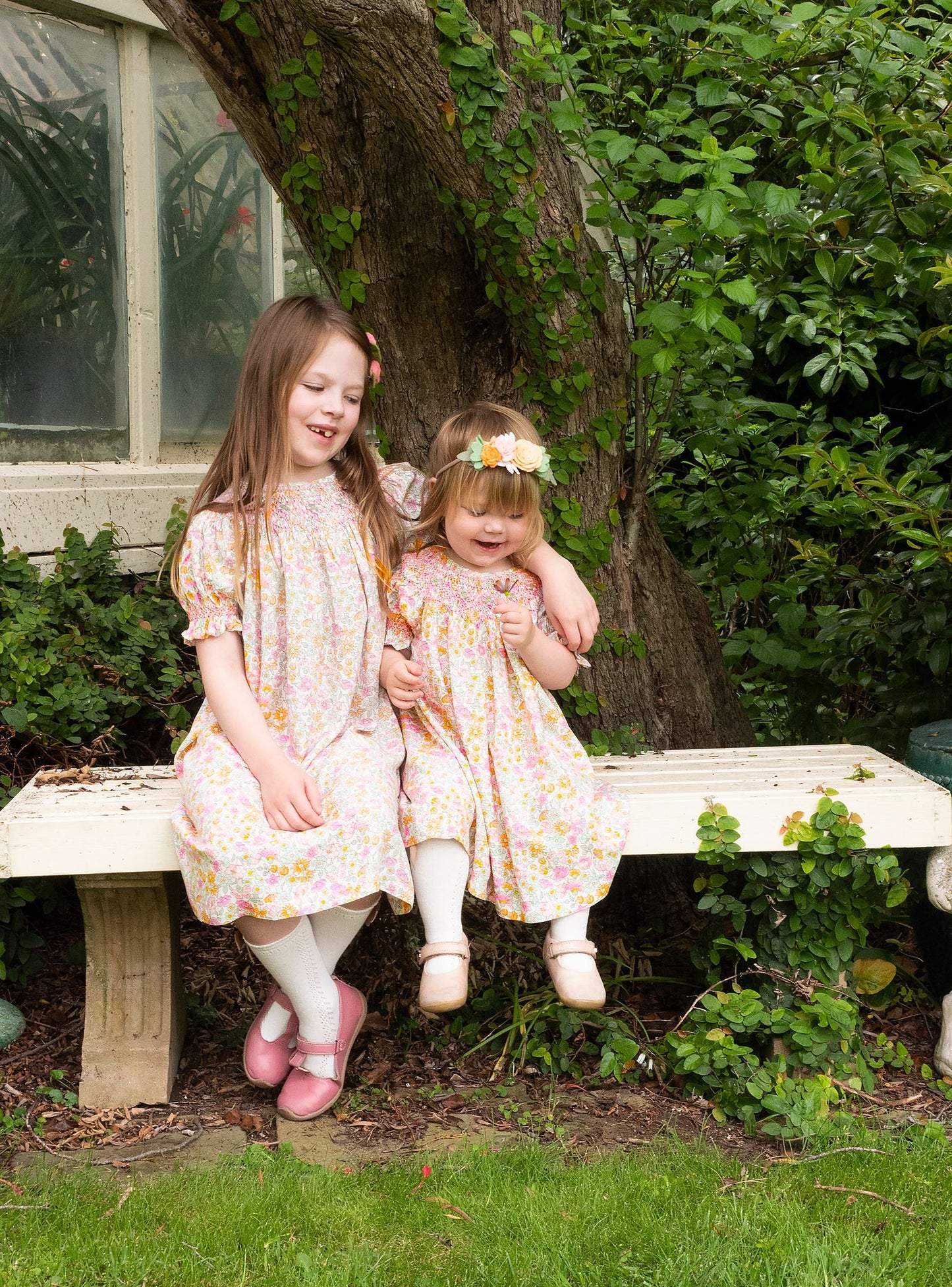 Pastel Floral Smocked Dress