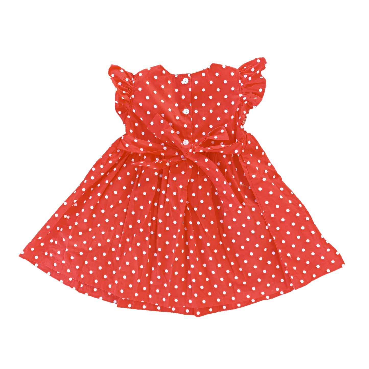 Red Polka Dot Smocked Dress