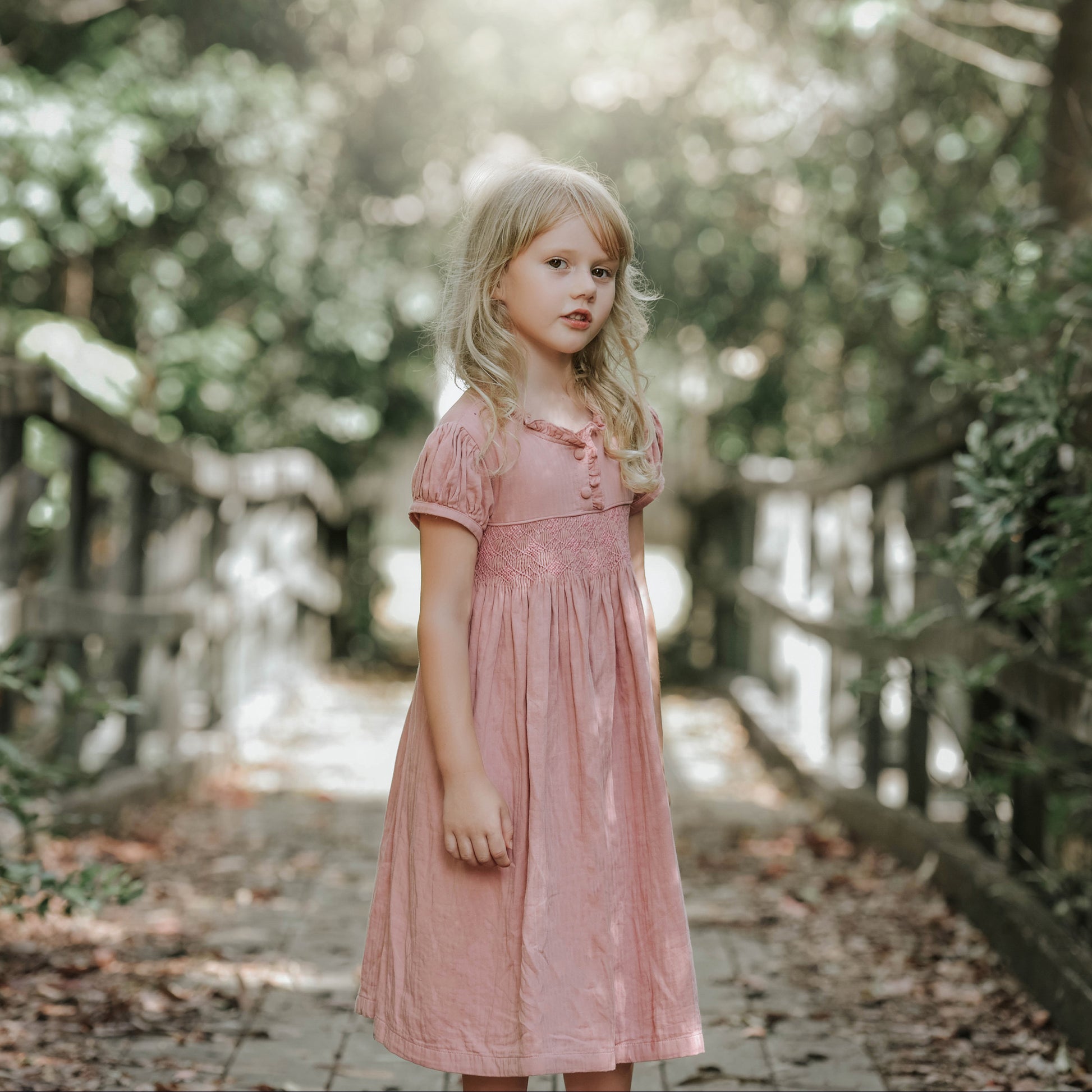 Rosewood classic smocked dress.
