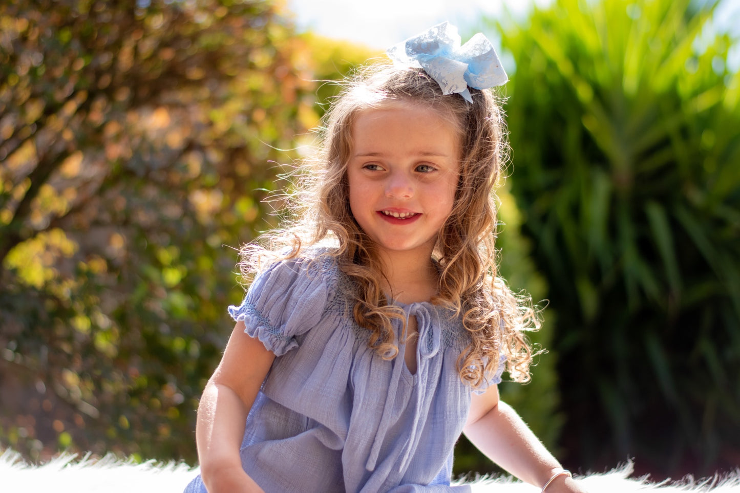 Baby Blue Smocked Dress