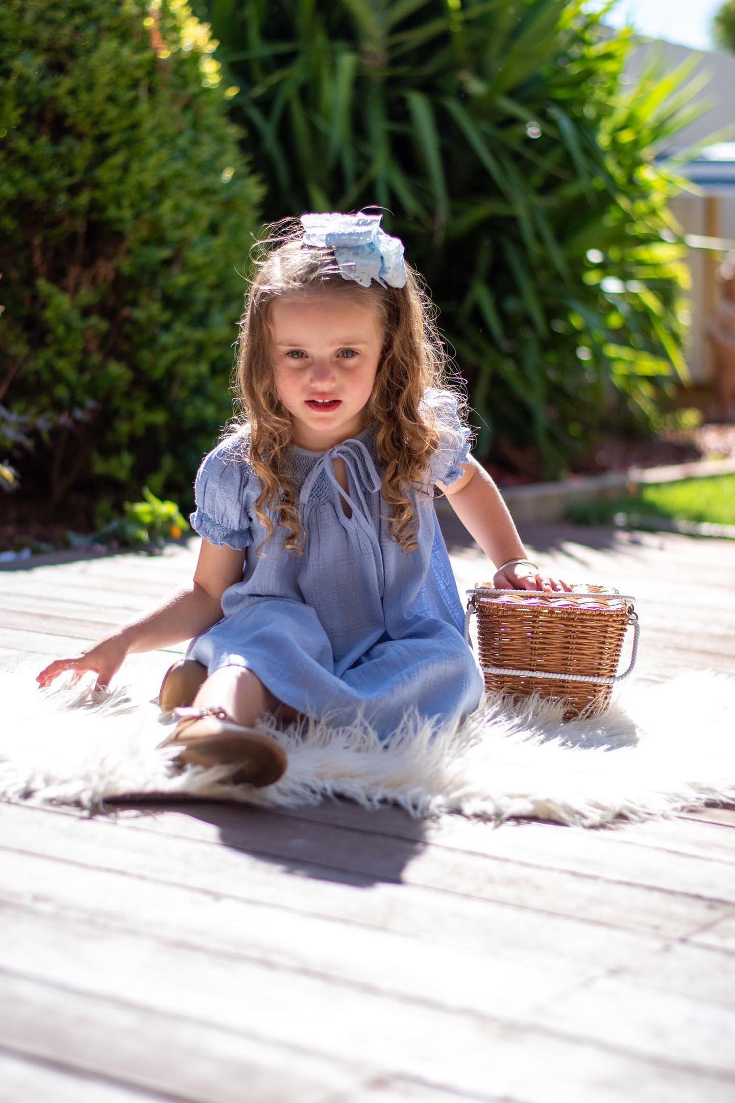 Baby Blue Smocked Dress