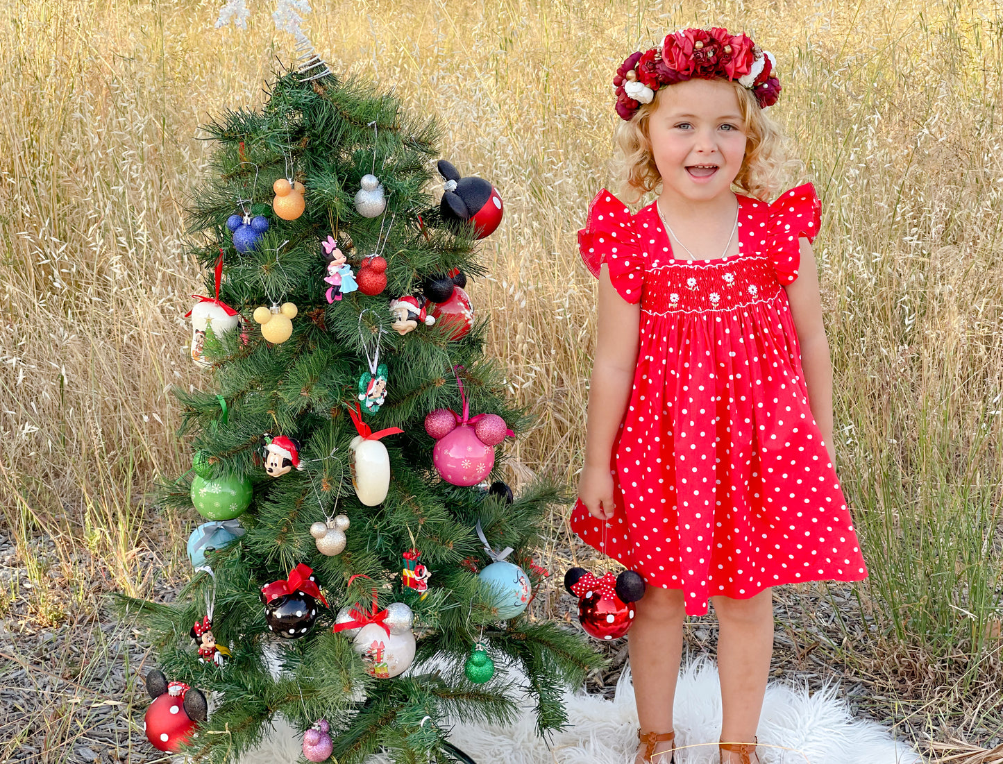 Red Polka Dot Smocked Dress