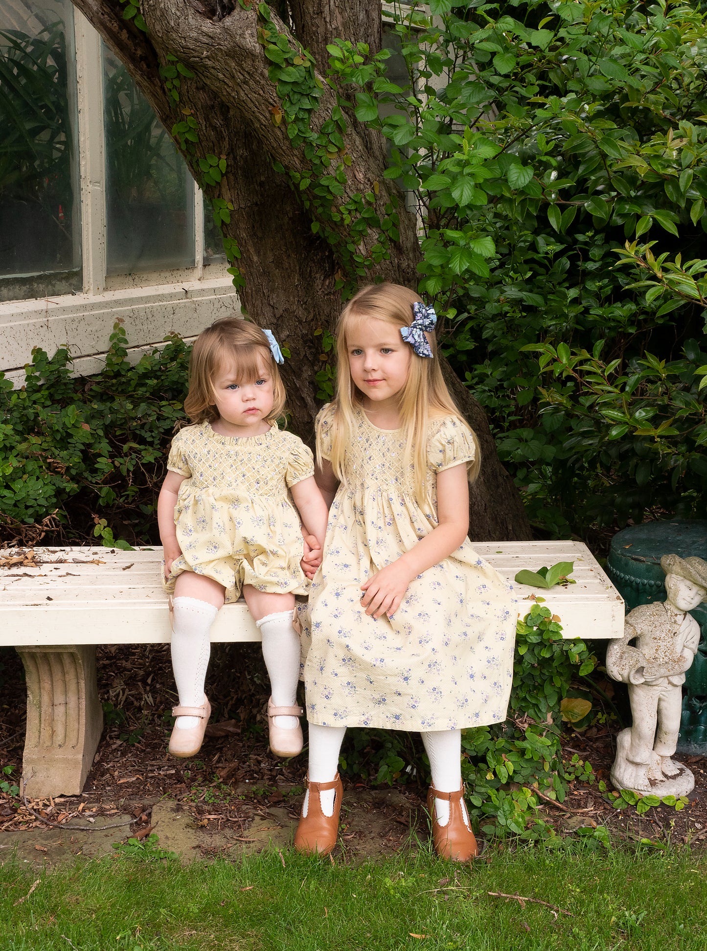 Purple Flower Smocked Dress