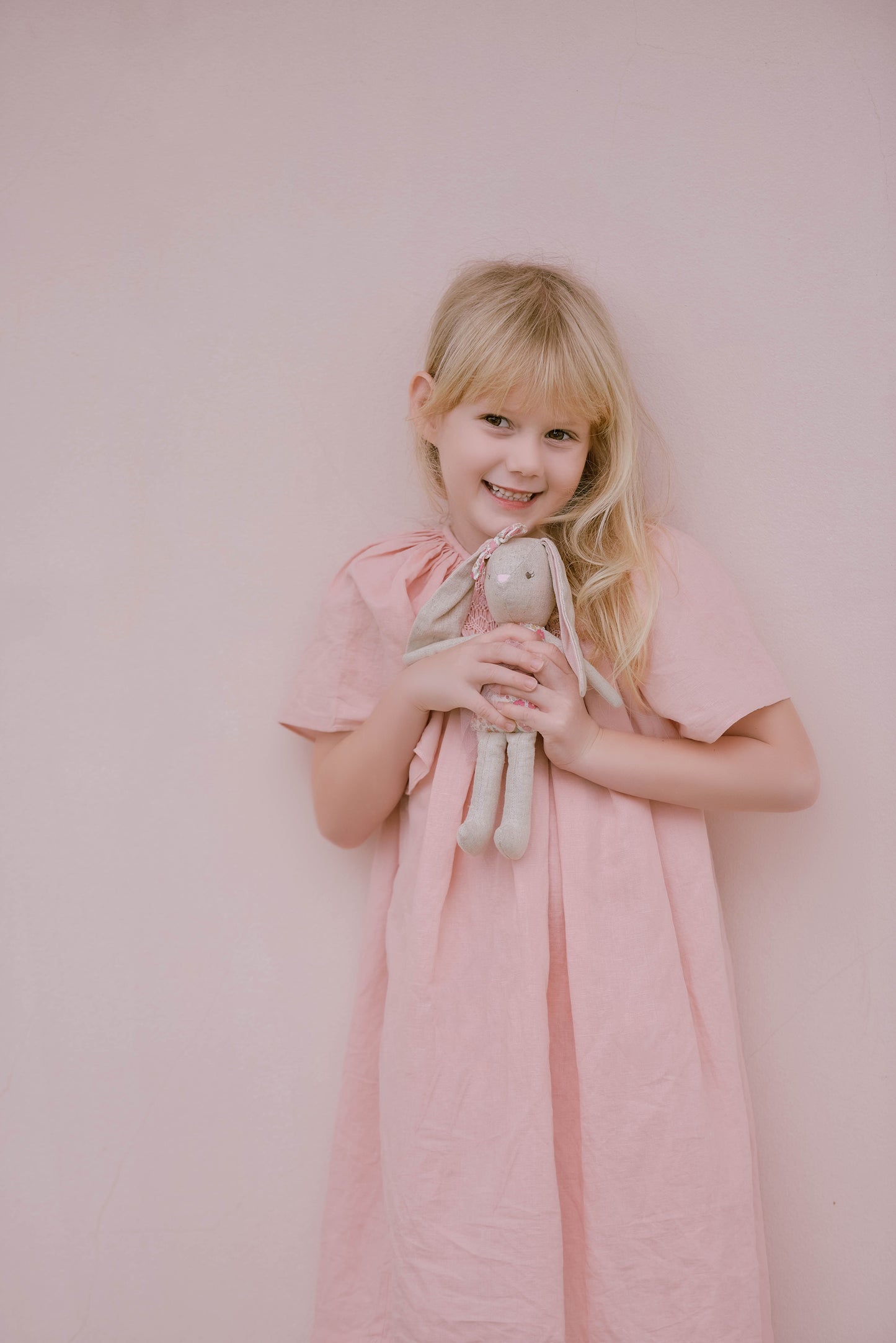 Shepherdess Linen Smocked Dress.